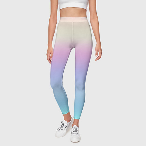 Женские легинсы Светлый голографический градиент / 3D-принт – фото 3