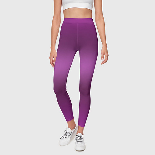 Женские легинсы Темный сливовый с переливом / 3D-принт – фото 3
