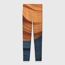 Леггинсы женские Оранжевая и синяя абстракция, цвет: 3D-принт