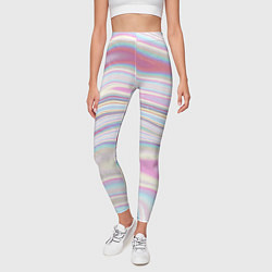 Леггинсы женские Мрамор узор розово-голубой, цвет: 3D-принт — фото 2
