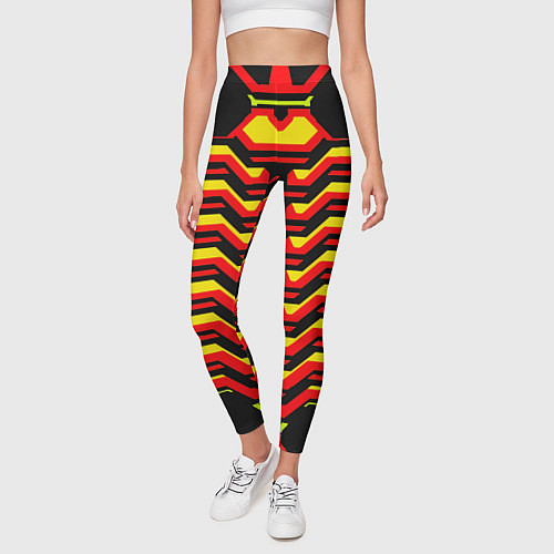 Женские легинсы Броня сектора / 3D-принт – фото 3
