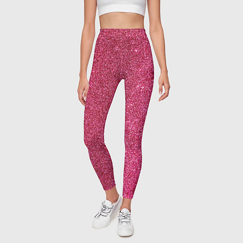 Женские легинсы Яркий розовый блеск / 3D-принт – фото 3