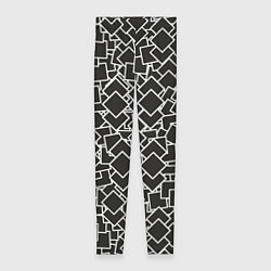 Леггинсы женские Ромб черно - белый, цвет: 3D-принт