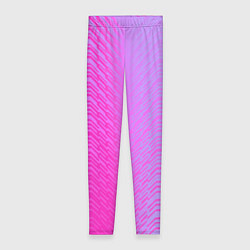 Леггинсы женские Розовые градиентные линии, цвет: 3D-принт