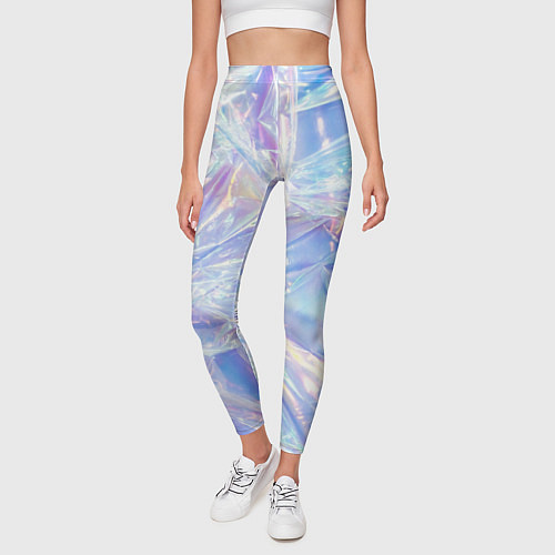 Женские легинсы Эффект голографии с пластиковой лентой / 3D-принт – фото 3