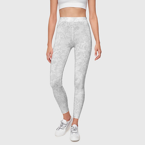 Женские легинсы Светло-серый текстура / 3D-принт – фото 3