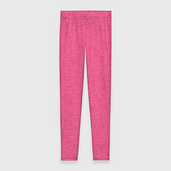 Леггинсы женские Текстура однотонный розовый Барби, цвет: 3D-принт