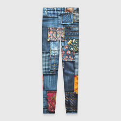 Леггинсы женские Значок адвоката на джинсах, цвет: 3D-принт