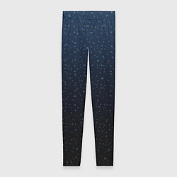 Женские легинсы Абстрактный сине-чёрный ночной