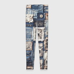 Леггинсы женские Пэчворк джинсы из Лондона, цвет: 3D-принт