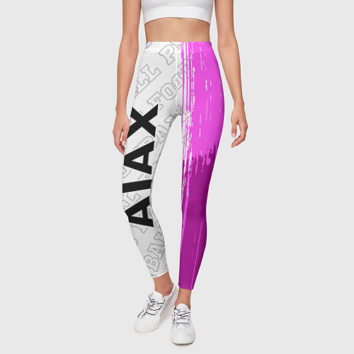Женские легинсы Ajax pro football по-вертикали / 3D-принт – фото 3
