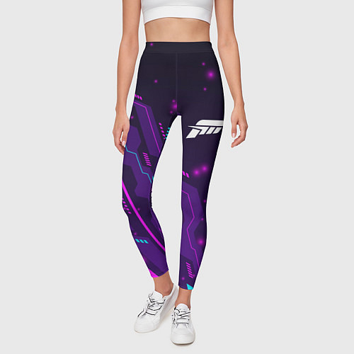 Женские легинсы Forza Horizon neon gaming / 3D-принт – фото 3