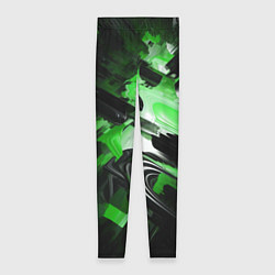 Женские легинсы Green dark abstract geometry style