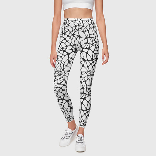 Женские легинсы Абстрактный узор из звезд / 3D-принт – фото 3