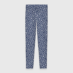 Леггинсы женские Сине-белый паттерн узорчатый, цвет: 3D-принт