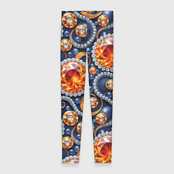 Женские легинсы Ювелирные украшение с золотом и бриллиантом паттер