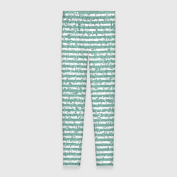 Женские легинсы Бело-бирюзовый морской в полоску