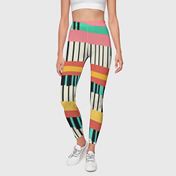 Леггинсы женские Пиянино, цвет: 3D-принт — фото 2