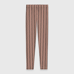 Женские легинсы Терракотовый полосатый текстурированный