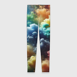 Леггинсы женские Яркий цветной дым, цвет: 3D-принт