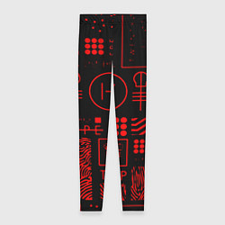 Женские легинсы Twenty one pilots pattern rock