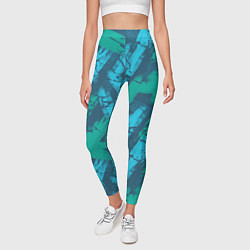 Леггинсы женские Абстракция узорчатая кисть, цвет: 3D-принт — фото 2