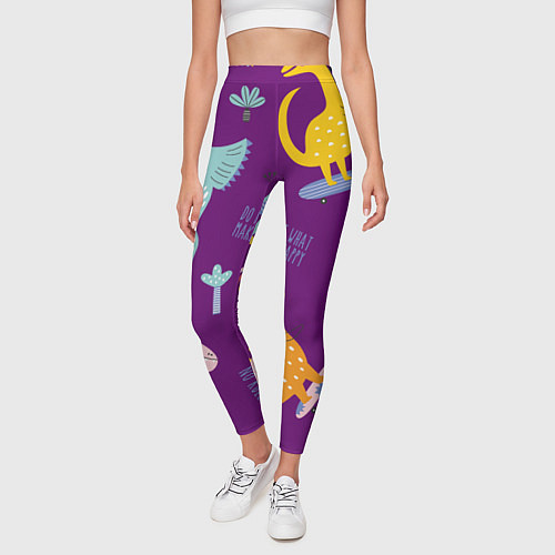 Женские легинсы No rules / 3D-принт – фото 3