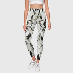 Леггинсы женские Black and white abstraction, цвет: 3D-принт — фото 2