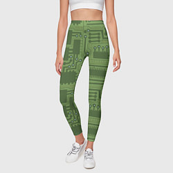 Леггинсы женские Милитари электронная плата, цвет: 3D-принт — фото 2