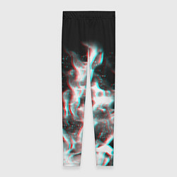 Женские легинсы Огонь глитч текстура