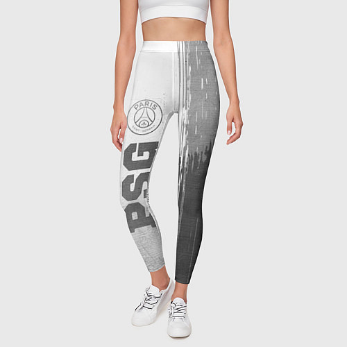Женские легинсы PSG - white gradient по-вертикали / 3D-принт – фото 3