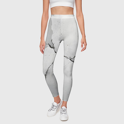 Женские легинсы Растрескавшийся бетон / 3D-принт – фото 3
