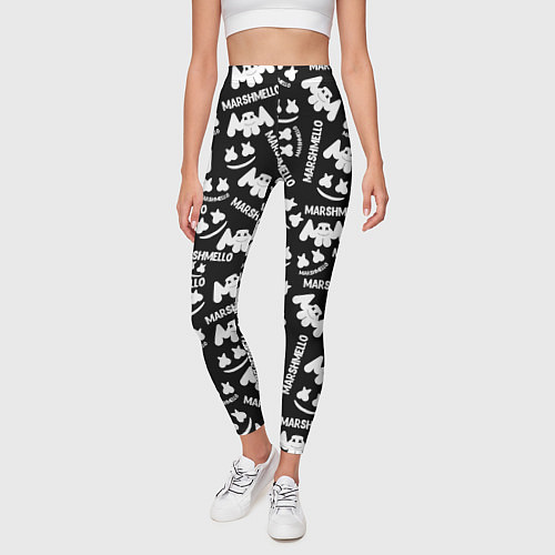 Женские легинсы Marshmello pattern music / 3D-принт – фото 3