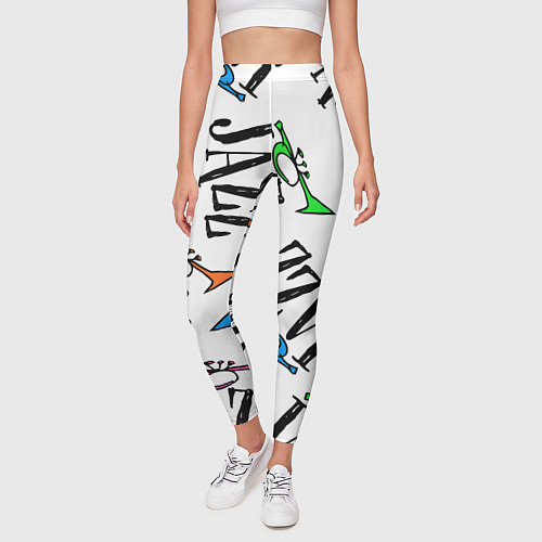 Женские легинсы Just jazz in color / 3D-принт – фото 3
