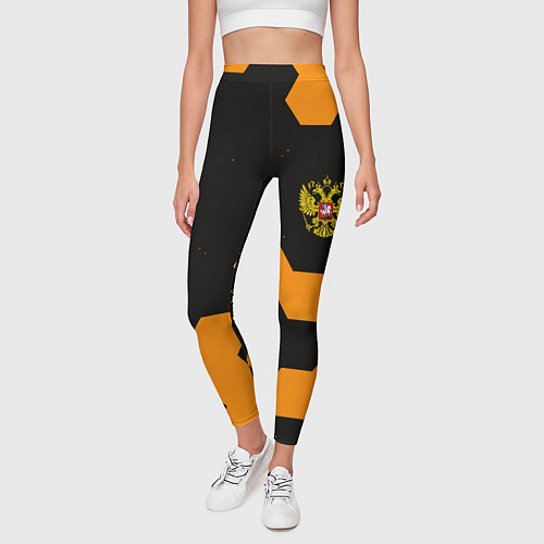 Женские легинсы Герф РФ соты броня / 3D-принт – фото 3