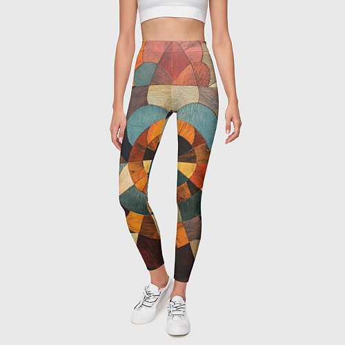 Женские легинсы Винтажная мозайка / 3D-принт – фото 3
