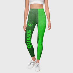 Леггинсы женские Quake - green gradient по-вертикали, цвет: 3D-принт — фото 2