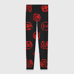 Женские легинсы Twenty one pilots rose pattern