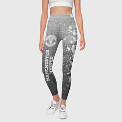 Леггинсы женские Manchester United - grey gradient по-вертикали, цвет: 3D-принт — фото 2