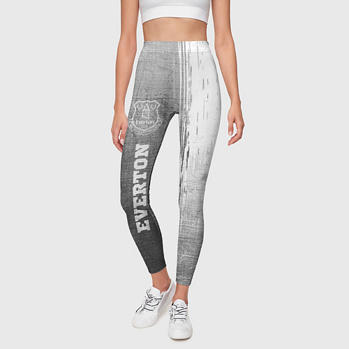 Женские легинсы Everton - grey gradient по-вертикали / 3D-принт – фото 3