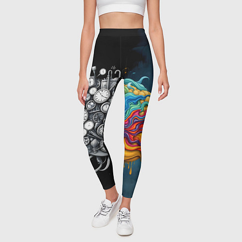 Женские легинсы Креативный мозг / 3D-принт – фото 3