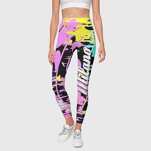 Женские легинсы Color expressive abstraction - Milano / 3D-принт – фото 3