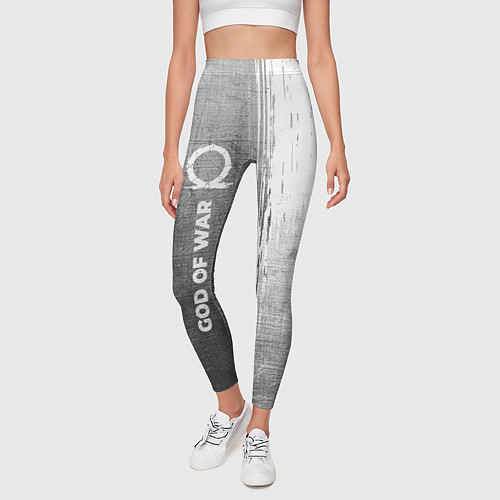 Женские легинсы God of War - grey gradient по-вертикали / 3D-принт – фото 3