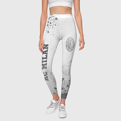 Женские легинсы AC Milan - white gradient вертикально / 3D-принт – фото 3