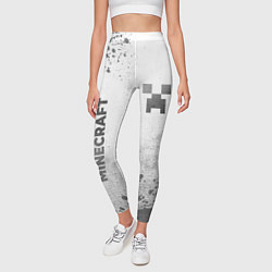 Леггинсы женские Minecraft - white gradient вертикально, цвет: 3D-принт — фото 2