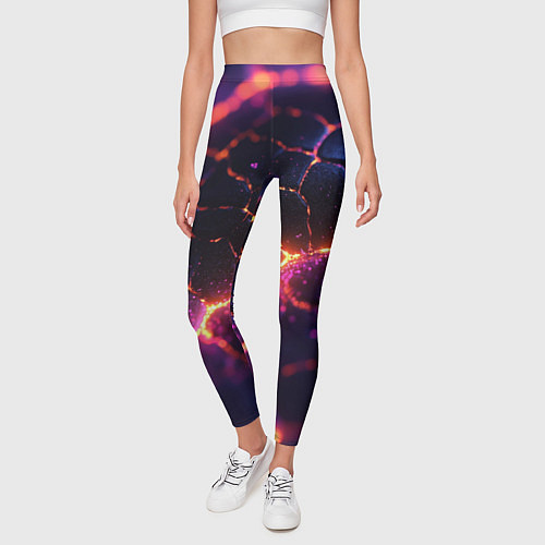 Женские легинсы Текстура вулкана / 3D-принт – фото 3