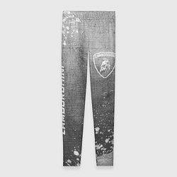Леггинсы женские Lamborghini - grey gradient вертикально, цвет: 3D-принт
