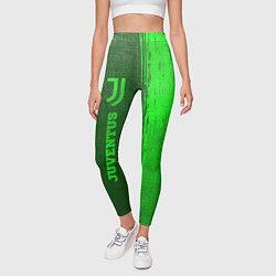 Леггинсы женские Juventus - green gradient по-вертикали, цвет: 3D-принт — фото 2