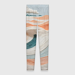 Женские легинсы Персиковые волны