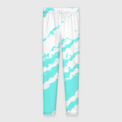 Леггинсы женские The color is light blue and white, цвет: 3D-принт